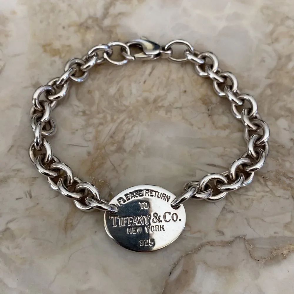 Tiffany & Co. Return to Tiffany Oval Tag Sterling Silver Bracelet - Picture 3 of 8